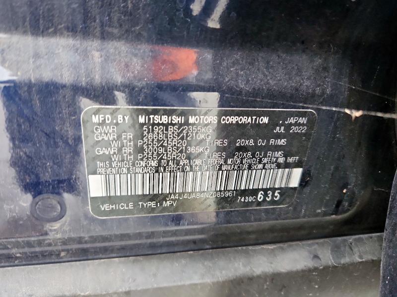 2022 MITSUBISHI OUTLANDER JA4J4UA84NZ085961