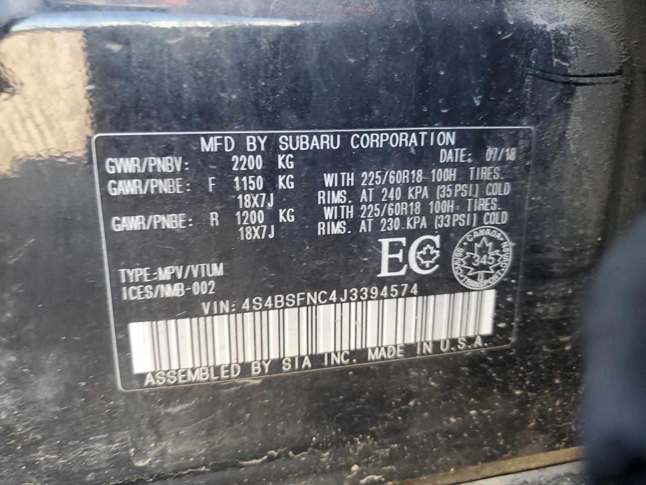 SUBARU OUTBACK 3.6R LIMITED