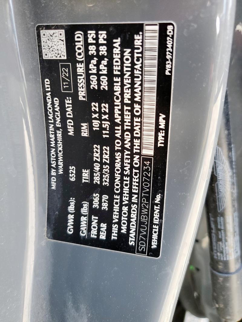 2023 ASTON MARTIN DBX 707 SD7VUJBW2PTV07234