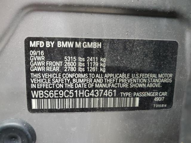 2017 BMW M6 GRAN CO WBS6E9C51HG437461
