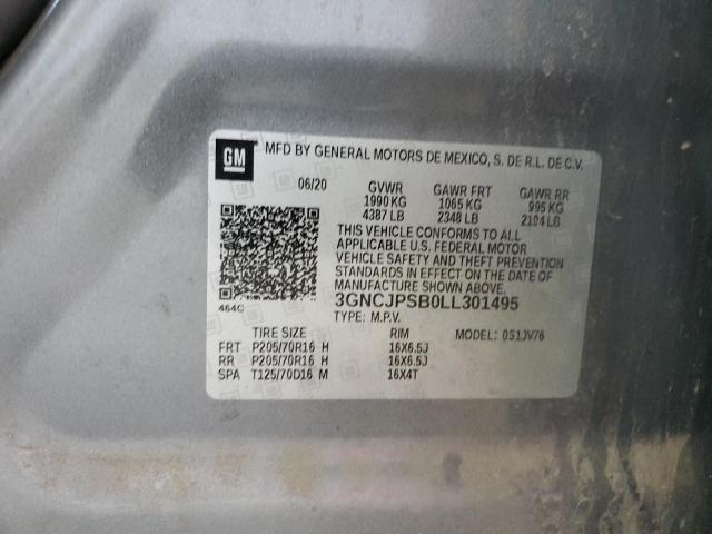 2020 CHEVROLET TRAX 1LT 3GNCJPSB0LL301495