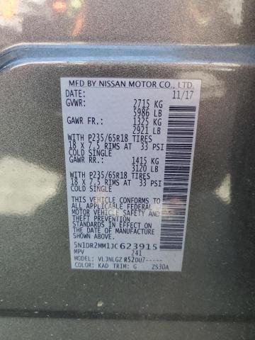 2018 NISSAN PATHFINDER 5N1DR2MM1JC623915