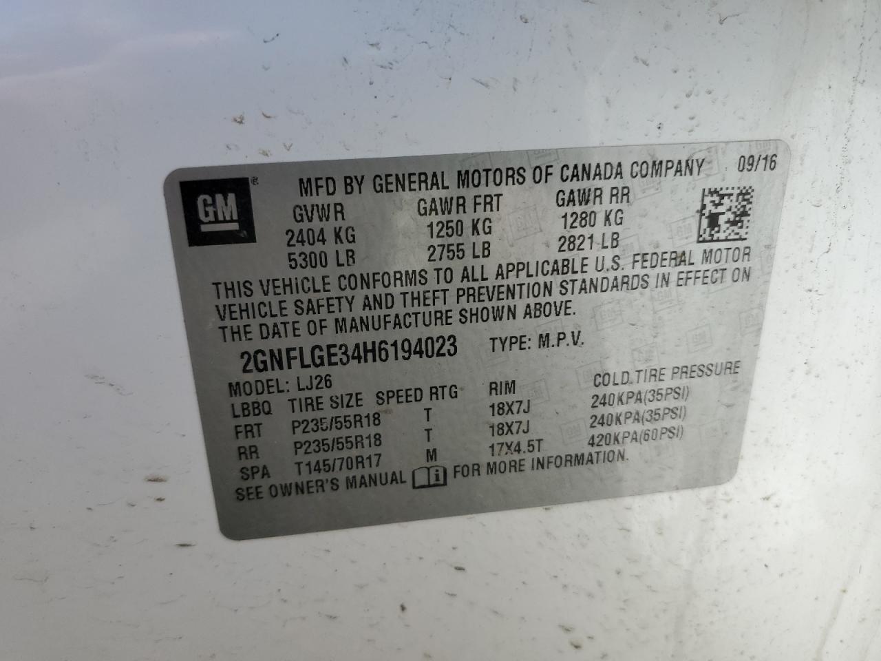 CHEVROLET EQUINOX PREMIER