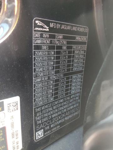 2019 JAGUAR F-PACE R - SADCL2GX0KA616012