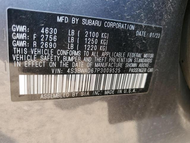 2023 SUBARU LEGACY PREMIUM 4S3BWAD67P3009525