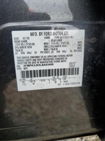 2020 FORD EDGE SEL 2FMPK3J93LBA93408