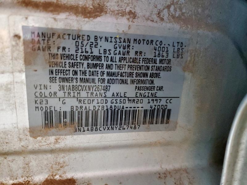 2022 NISSAN SENTRA SV 3N1AB8CVXNY267487