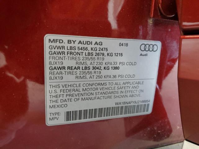 2018 AUDI Q5 PREMIUM WA1BNAFY9J2166854