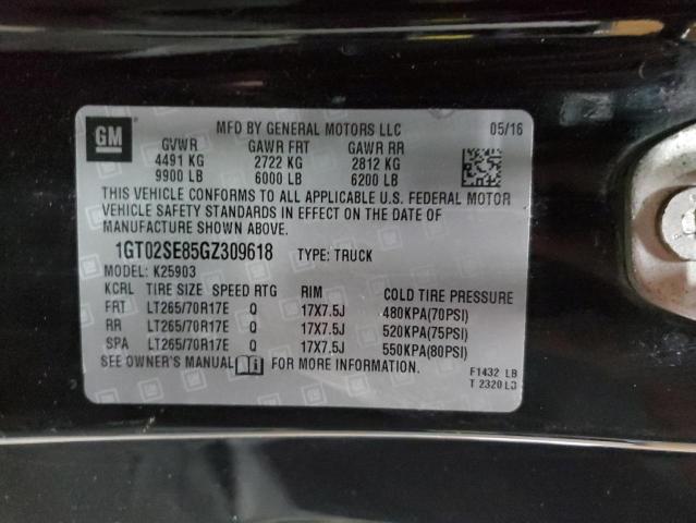 2016 GMC SIERRA K25 1GT02SE85GZ309618