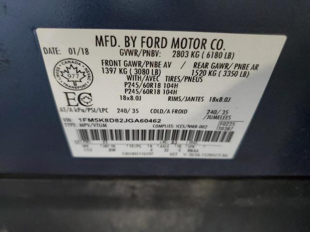 2018 FORD EXPLORER X - 1FM5K8D82JGA60462