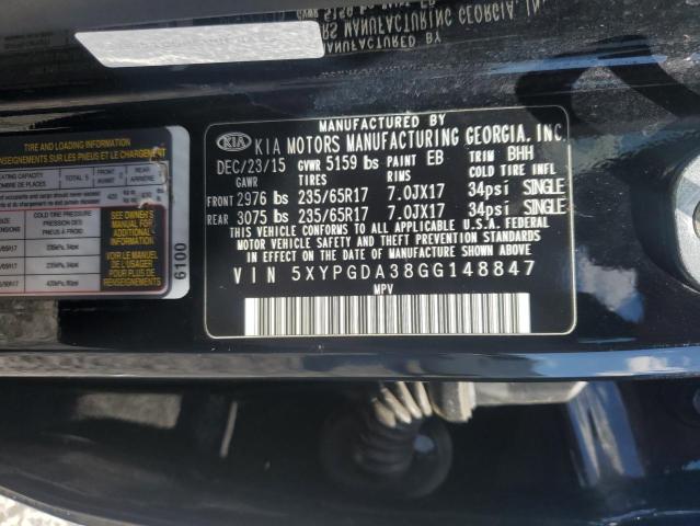 2016 KIA SORENTO LX 5XYPGDA38GG148847