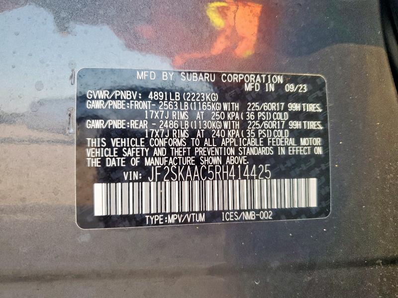 2024 SUBARU FORESTER JF2SKAAC5RH414425