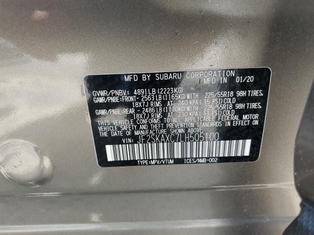 2020 SUBARU FORESTER T JF2SKAXC7LH505100