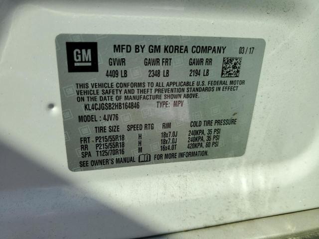 2017 BUICK ENCORE ESSENCE KL4CJGSB2HB164846