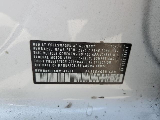 2022 VOLKSWAGEN GTI S WVWH87CD6NW141534