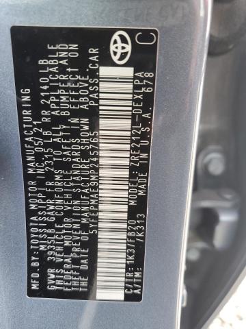 2021 TOYOTA COROLLA LE 5YFEPMAE9MP245765