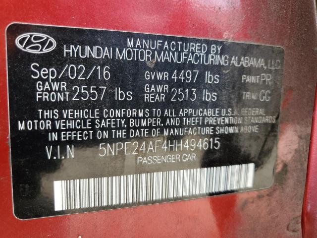 2017 HYUNDAI SONATA SE - 5NPE24AF4HH494615
