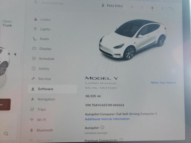 2022 TESLA MODEL Y 7SAYGAEE1NF466654