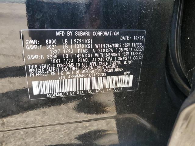 2019 SUBARU ASCENT PRE 4S4WMAFD1K3432799
