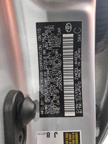 2015 TOYOTA PRIUS JTDKN3DU9F1983112