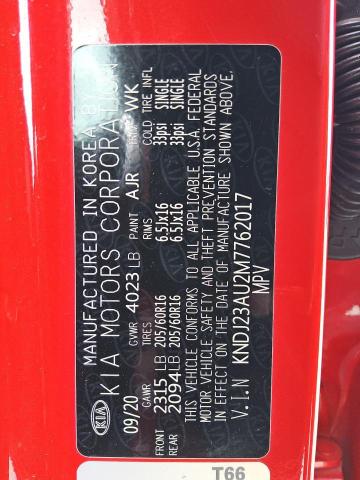 2021 KIA SOUL LX KNDJ23AU2M7762017