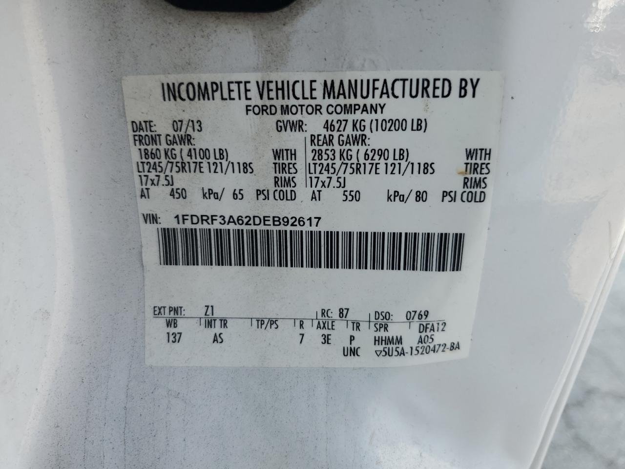 Lot #3306574950 2013 FORD F350 SUPER