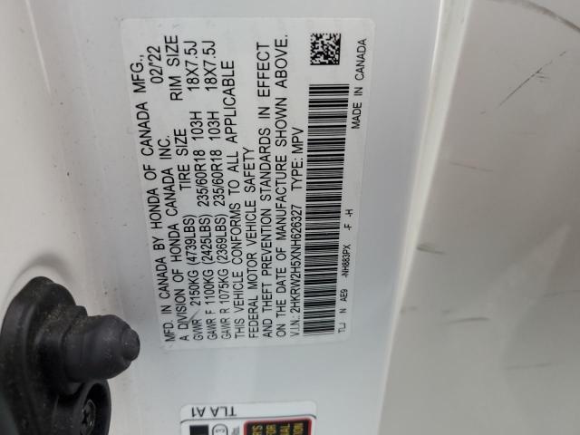 2022 HONDA CR-V EX - 2HKRW2H5XNH626327