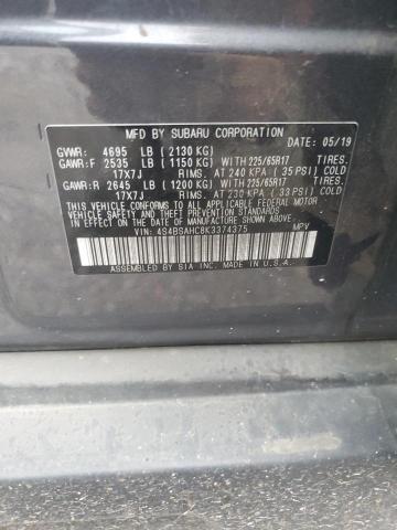 2019 SUBARU OUTBACK 2. 4S4BSAHC8K3374375