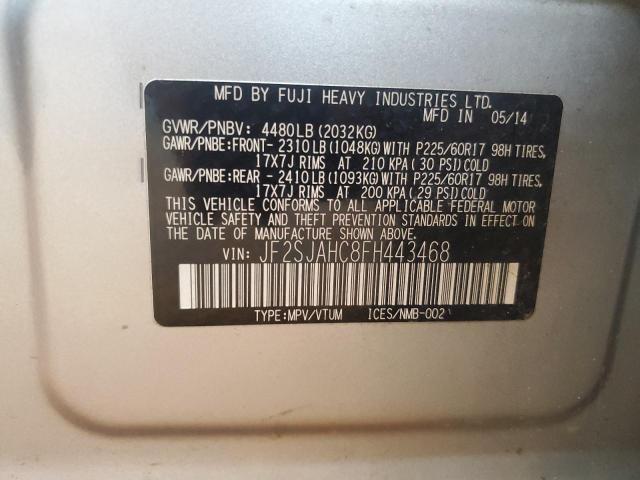 2015 SUBARU FORESTER 2 JF2SJAHC8FH443468