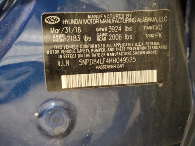2017 HYUNDAI ELANTRA SE 5NPD84LF4HH049525