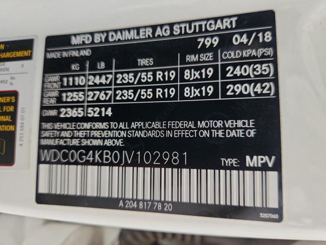 2018 MERCEDES-BENZ GLC 300 4MATIC - WDC0G4KB0JV102981