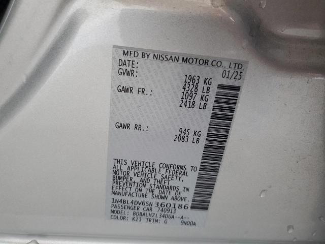 2025 NISSAN ALTIMA SV 1N4BL4DV6SN360186
