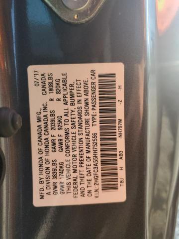 2017 HONDA CIVIC SI 2HGFC3A55HH752556