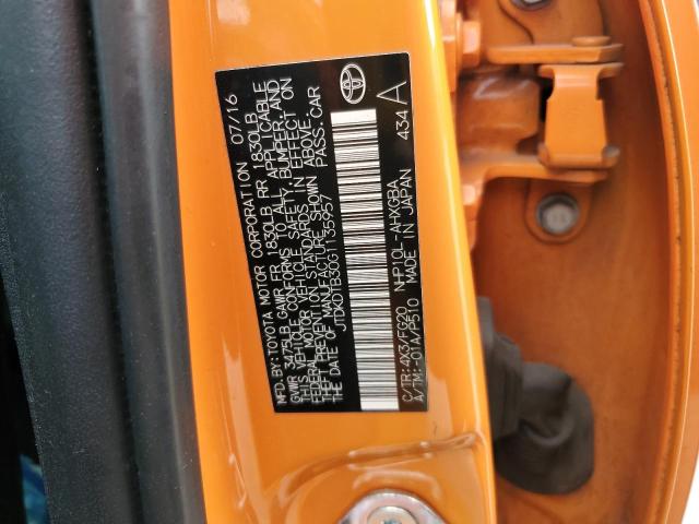 2016 TOYOTA PRIUS C JTDKDTB30G1135957