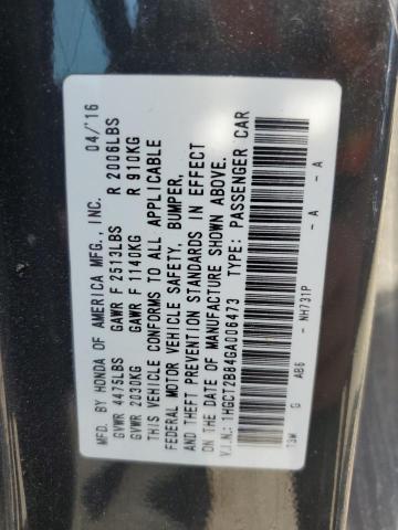 2016 HONDA ACCORD EXL 1HGCT2B84GA006473