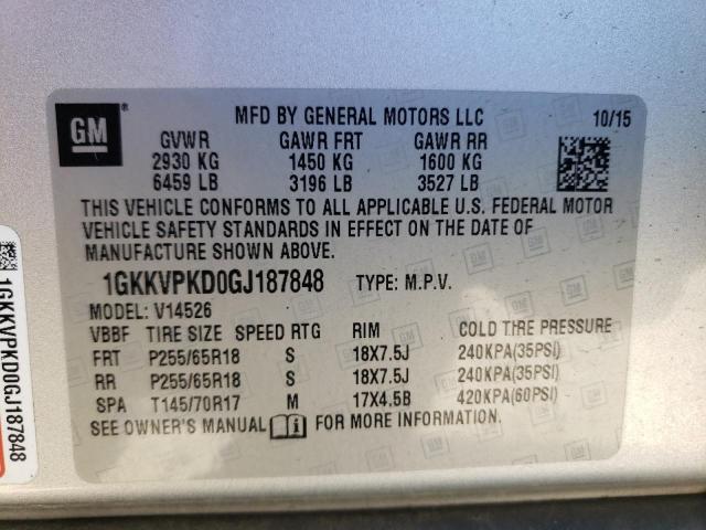 2016 GMC ACADIA SLE 1GKKVPKD0GJ187848