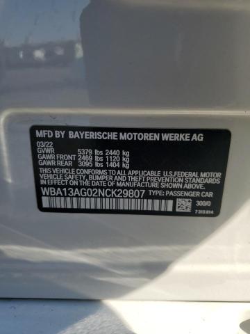 2022 BMW 530E WBA13AG02NCK29807