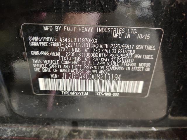 2016 SUBARU CROSSTREK JF2GPAKC0G8213194