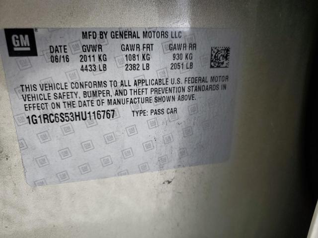 2017 CHEVROLET VOLT LT 1G1RC6S53HU116767