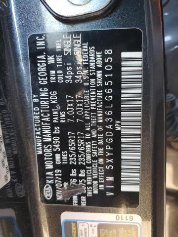 2020 KIA SORENTO L - 5XYPGDA36LG651058
