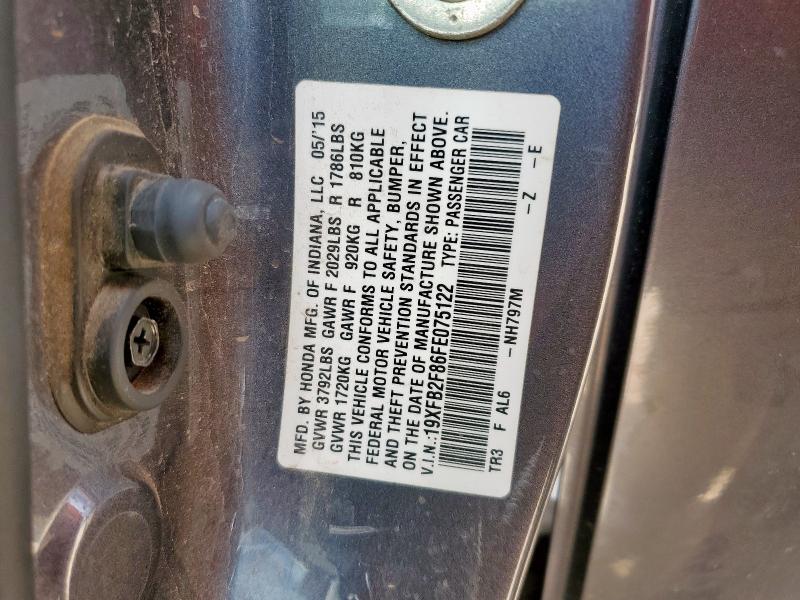 2015 HONDA CIVIC EX 19XFB2F86FE075122