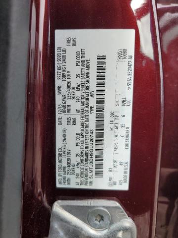 2016 LINCOLN MKC RESERV 5LMTJ3DH9GUJ20743