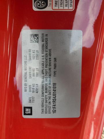 2018 CHEVROLET CAMARO LS 1G1FA1RS4J0141018