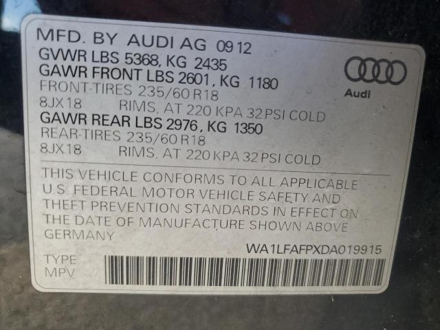 2013 AUDI Q5 PREMIUM - WA1LFAFPXDA019915