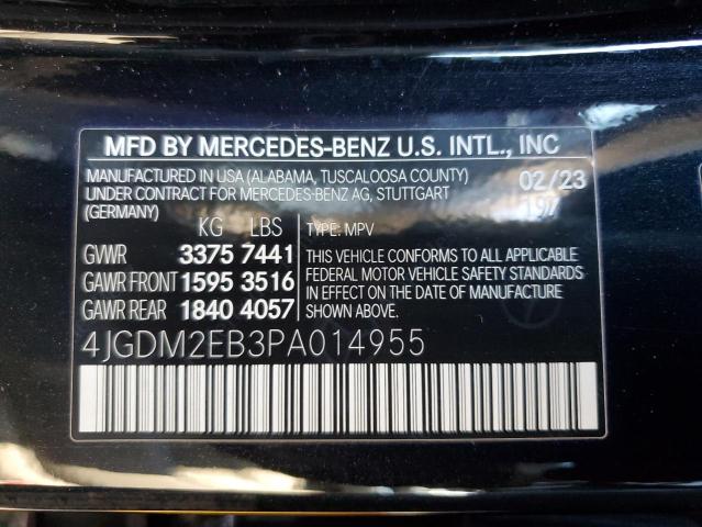2023 MERCEDES-BENZ EQS SUV 45 4JGDM2EB3PA014955