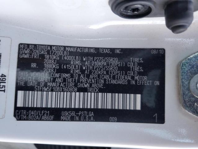 2011 TOYOTA TUNDRA CRE - 5TFHW5F10BX160808