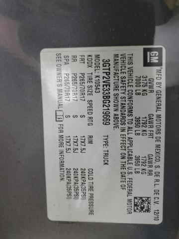 2011 GMC SIERRA K15 - 3GTP2VE33BG219669