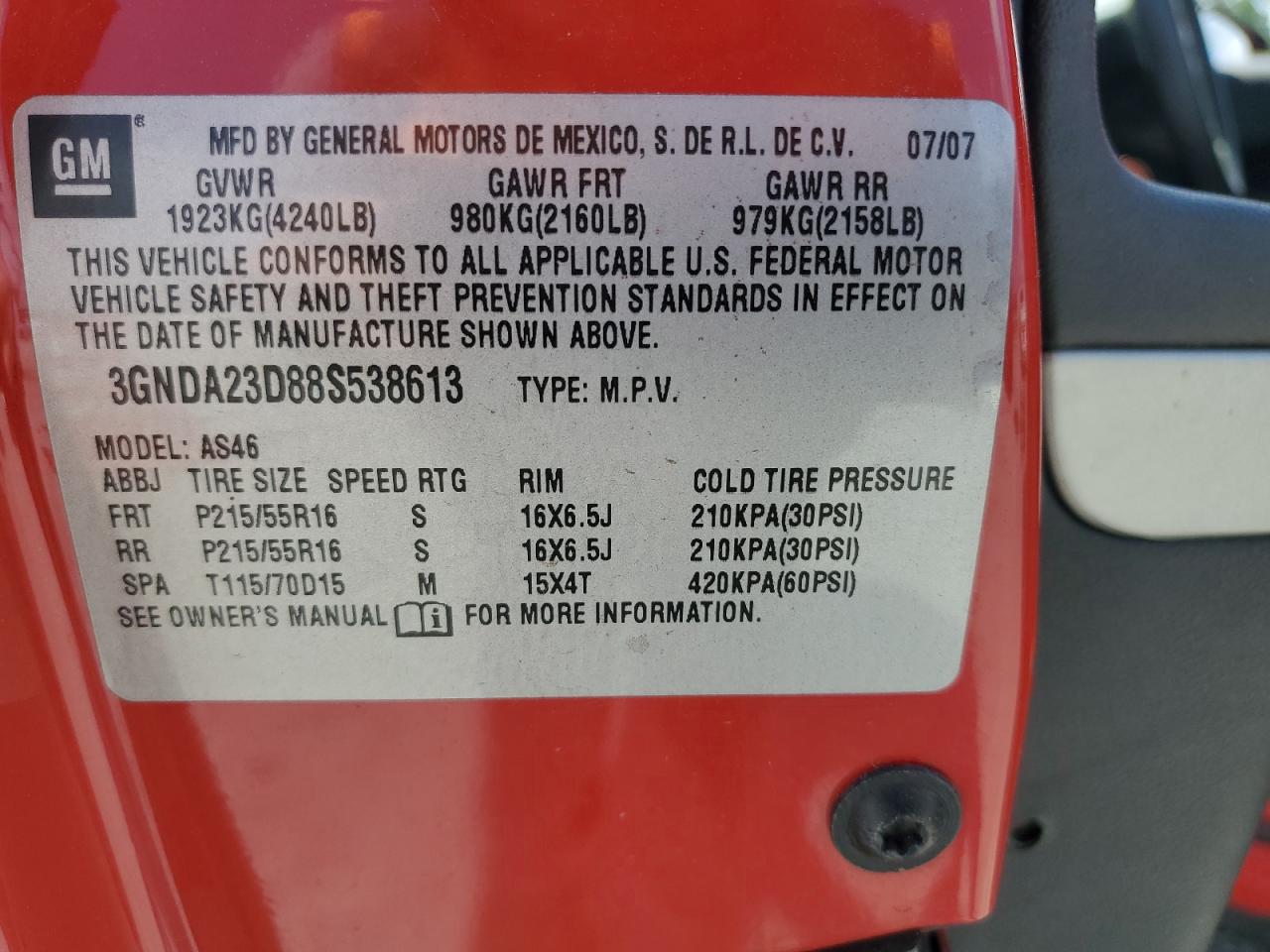 Lot #3240827145 2008 CHEVROLET HHR LT