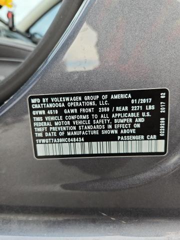 2017 VOLKSWAGEN PASSAT SE 1VWGT7A39HC048434