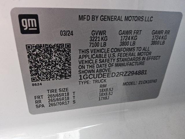 2024 CHEVROLET SILVERADO K1500 RST 1GCUDEED2RZ294881